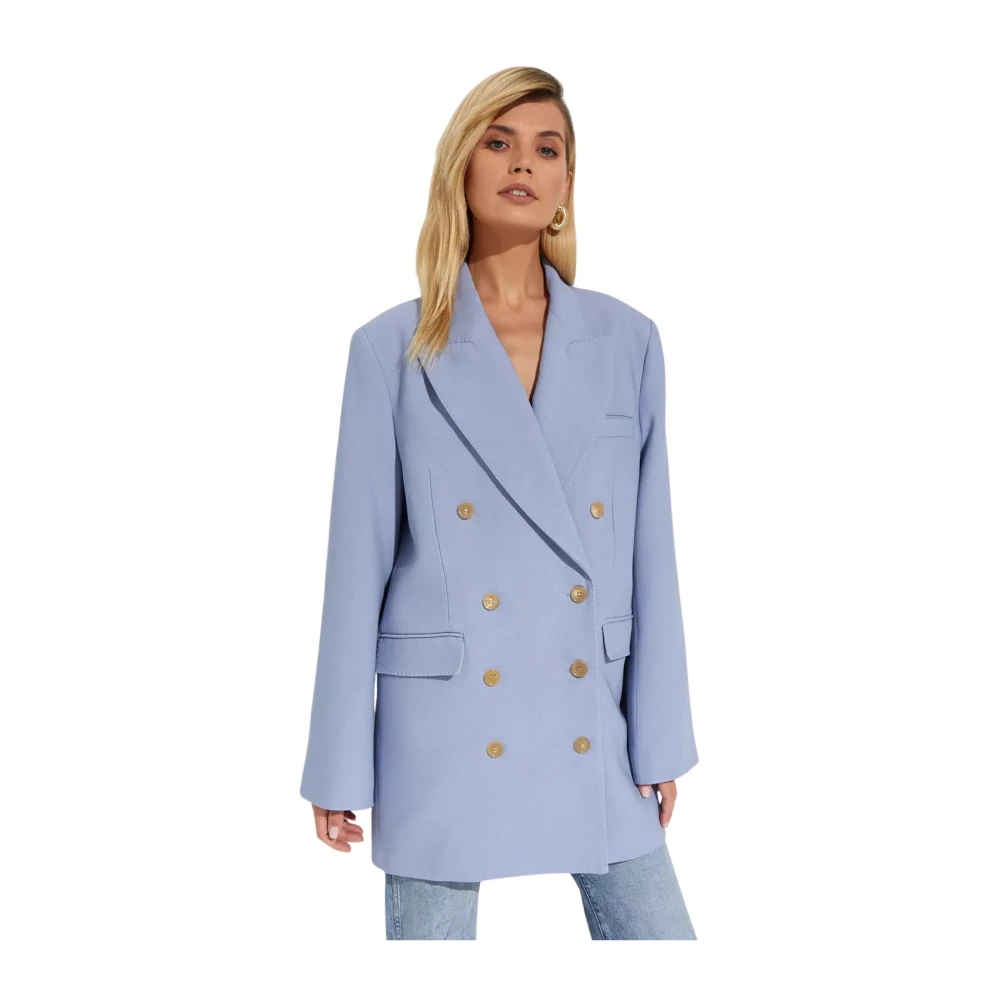 Khaite Blauwe Wollen Blazer Blue Dames