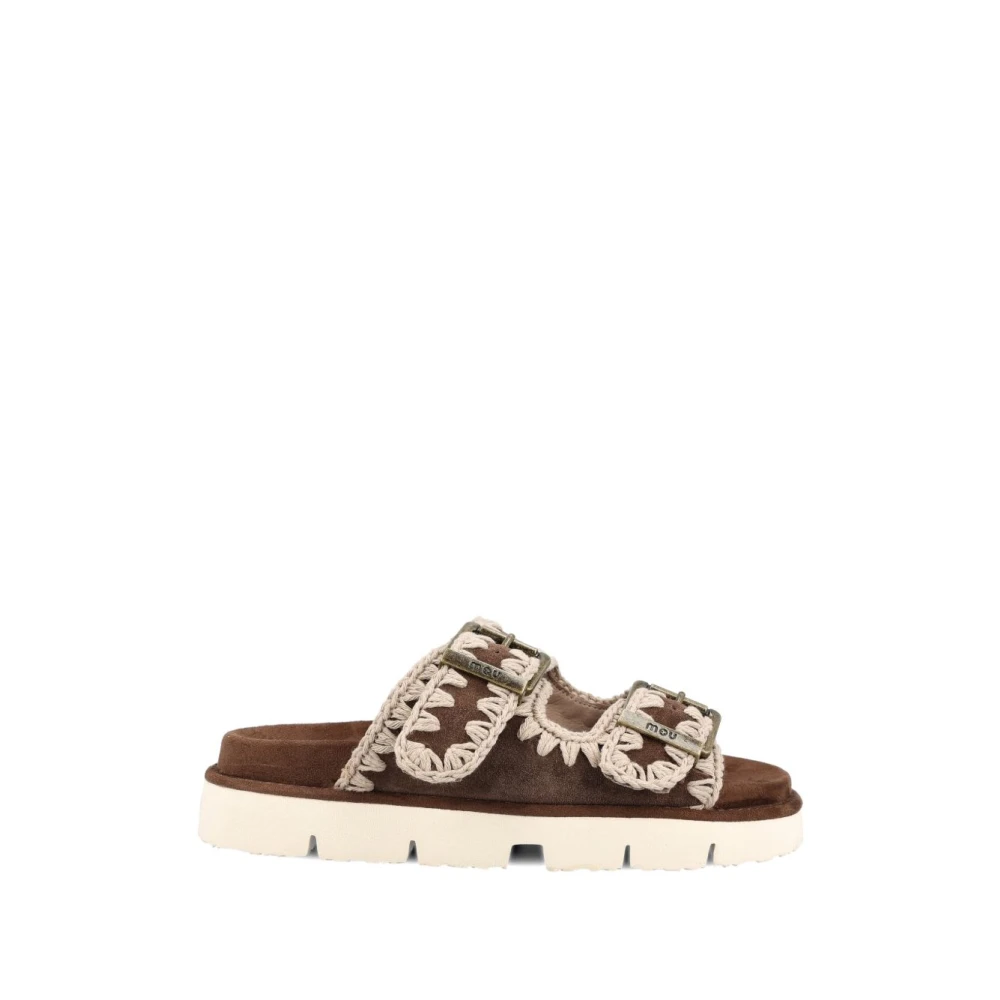 Mou Women's Multicolor Sliders, 6 Uk, Bio Two-Buckle Sandal