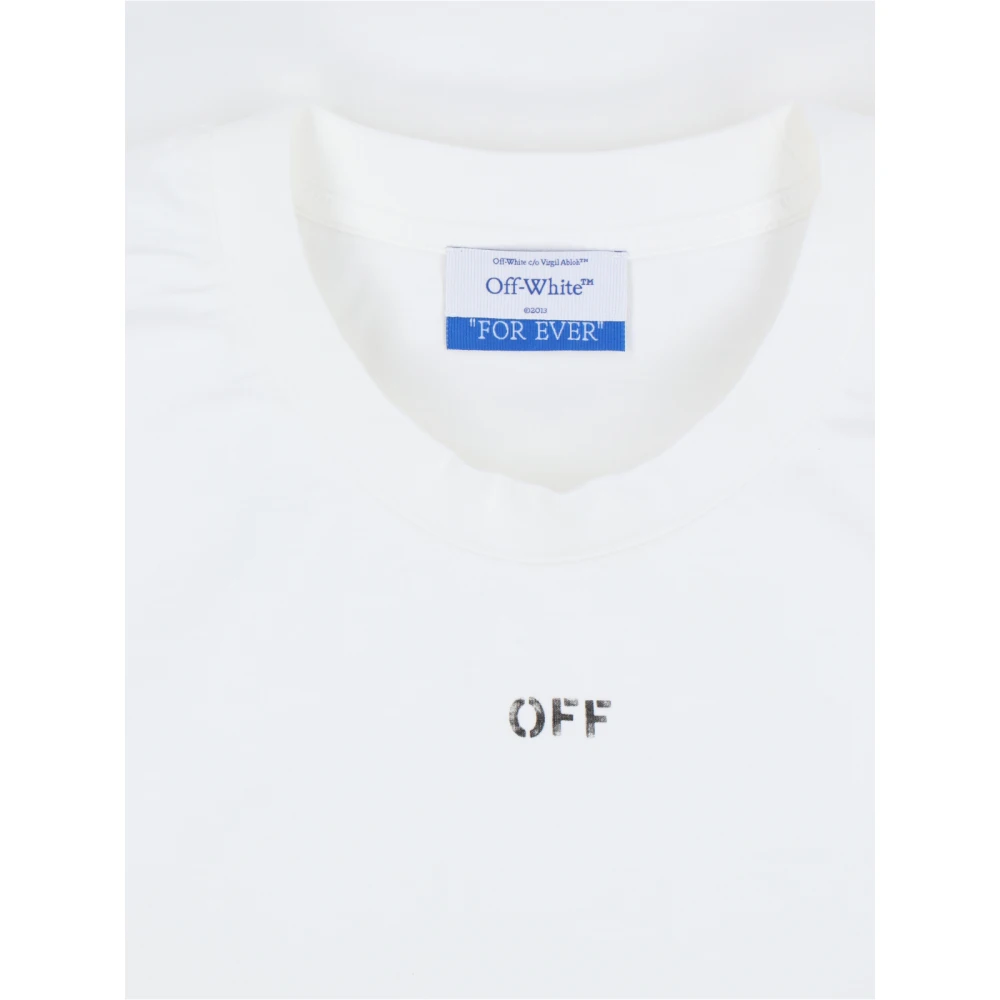 Off White Witte Logo T-shirt en Polo White Heren