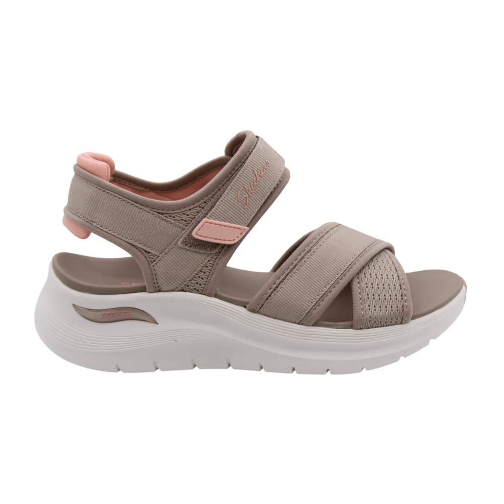 Skechers Women's Beige Sandaal - Outdoor Shoes - 6 Uk - Sport