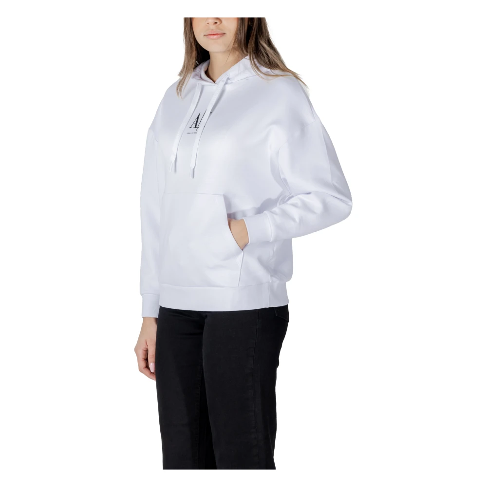 Armani Exchange Casual Capsulate Sweatshirt voor vrouwen White Dames