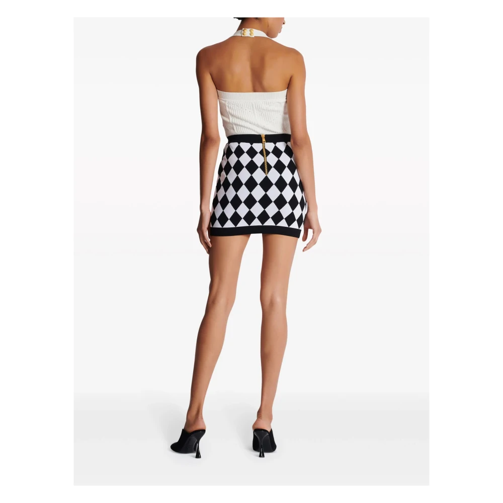 Balmain EAB Noir Blanc Rok Black Dames