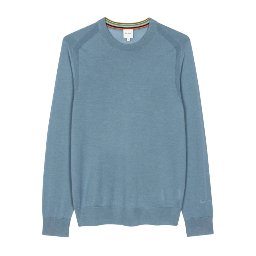 Paul Smith Navy Merinowollen Trui Blue Heren