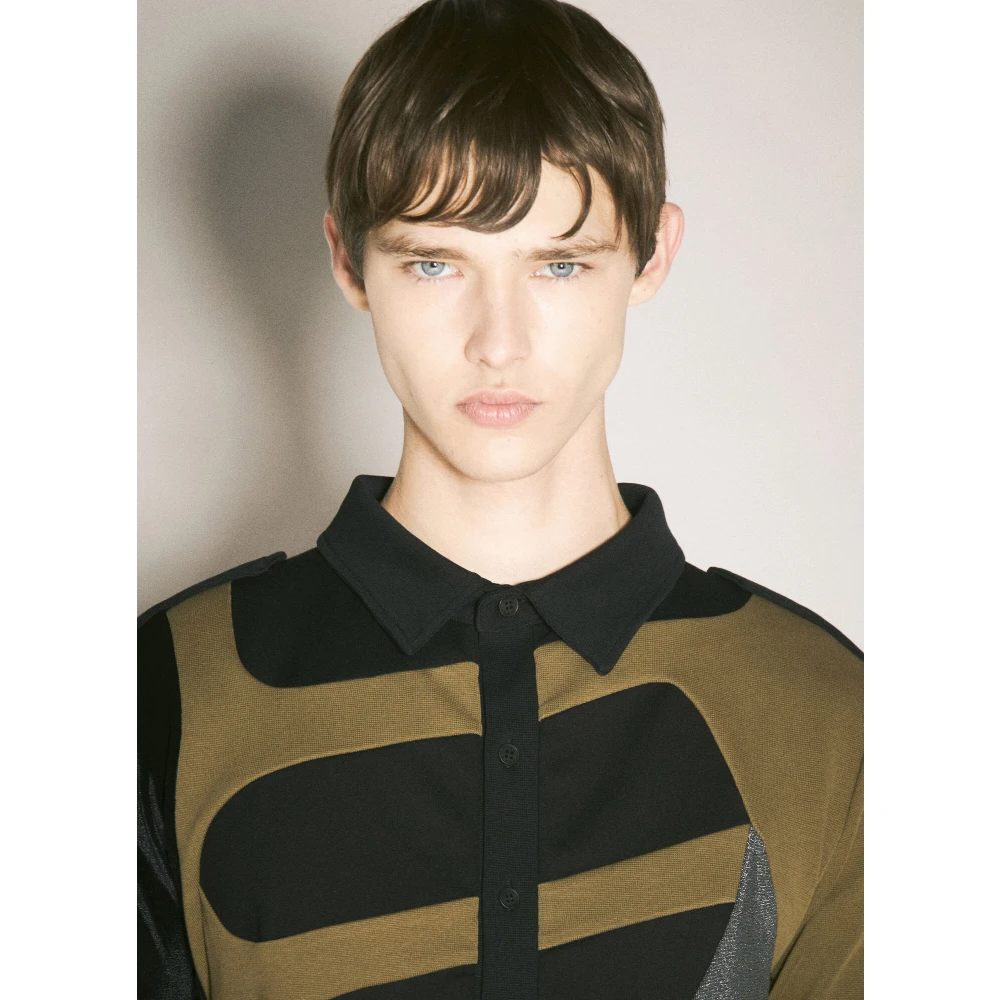 GmbH Patchwork Polo Shirt Green Heren