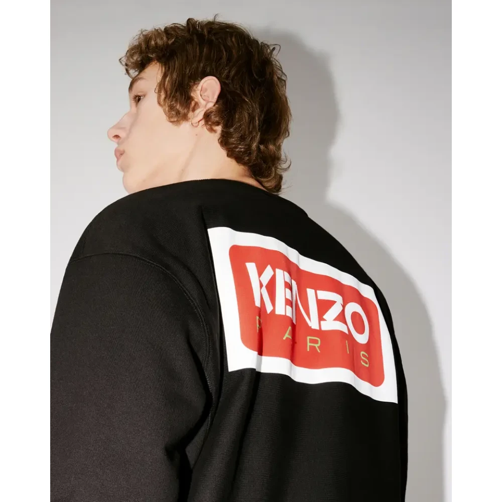 Kenzo Zwarte Sweater met Iconisch Logo Black Heren
