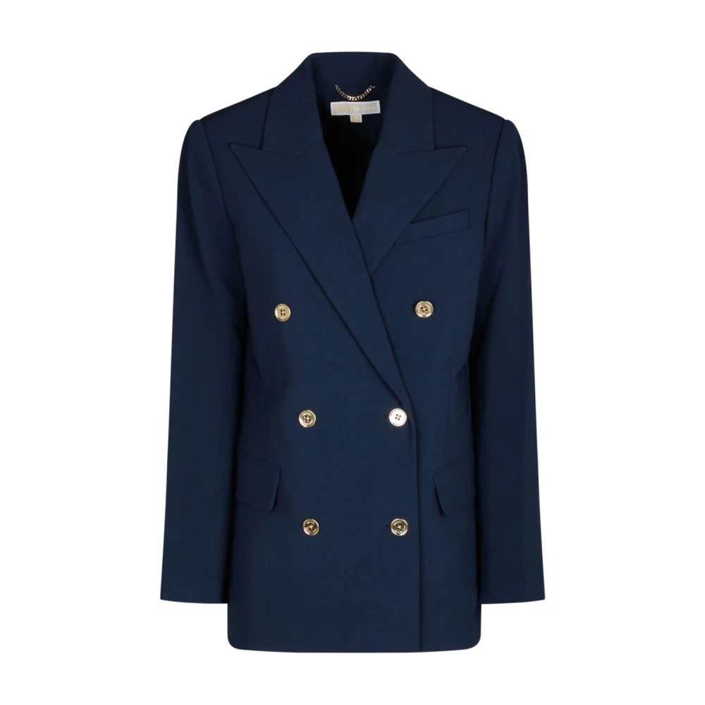 Michael Kors Women's Blue Blazers, Xs, Crepe Blazer