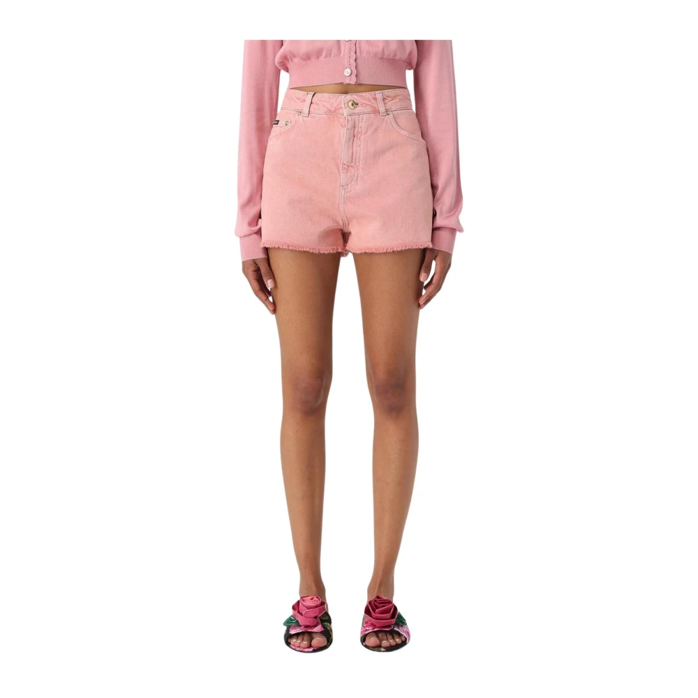 Dolce & Gabbana Women's Pink Denim Shorts,, Denim Shorts 2XS