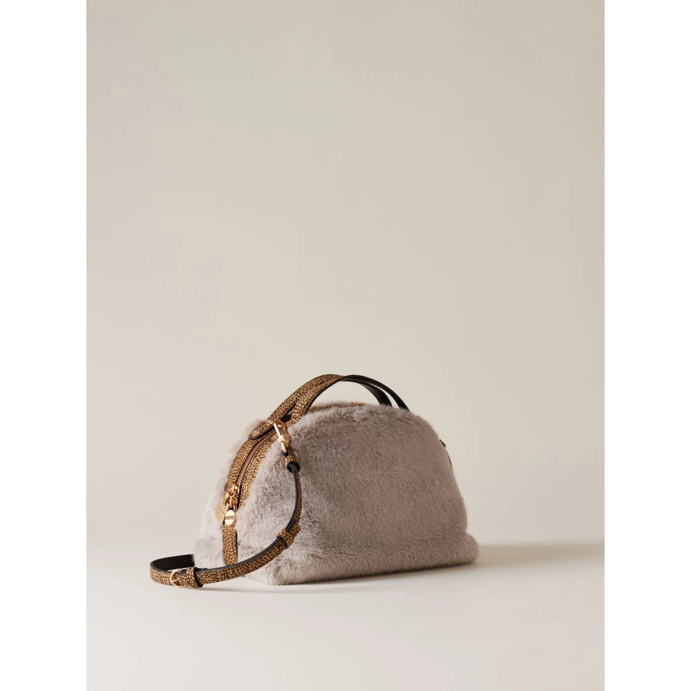 Borbonese Nuvola Natuurlijke Schoudertas Beige Dames