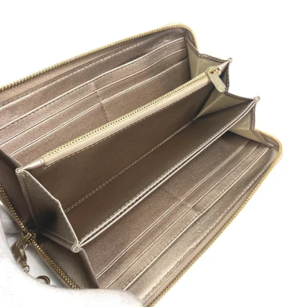 Dior Vintage Pre-owned Leather wallets Yellow Dames