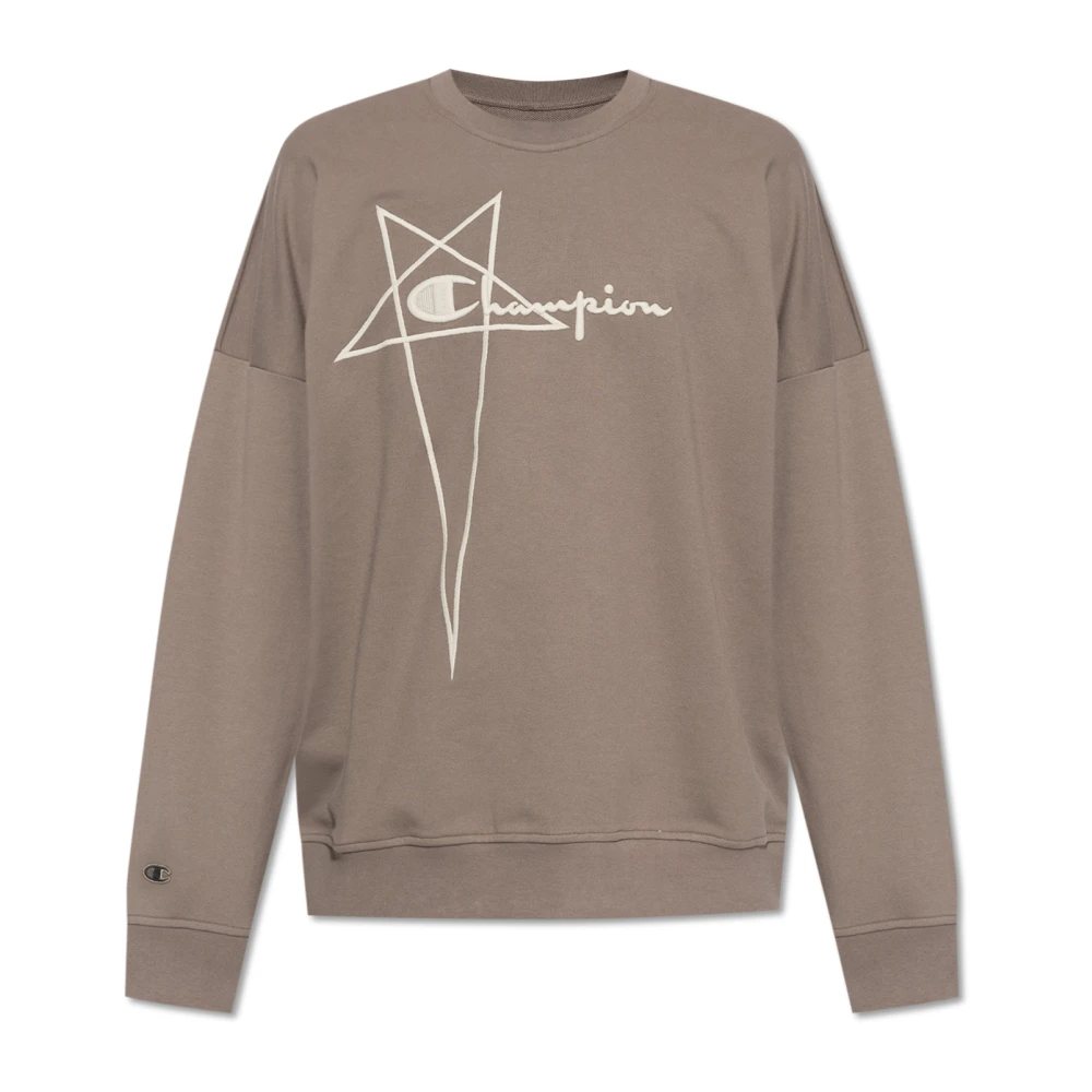 Rick Owens Men's Gray Crewneck Sweatshirt - Sweatshirts - Xl - Sweatshirts & Hoodies