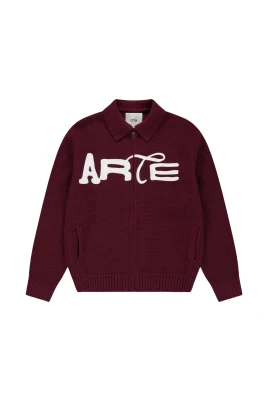 Stencil Zip Cardigan