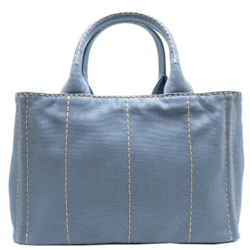Prada Vintage Pre-owned Canvas handbags Blue Dames