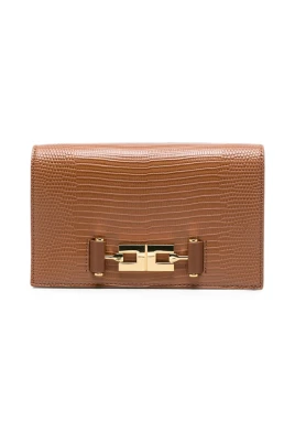 Reptil-effekt clutch med logotypbricka