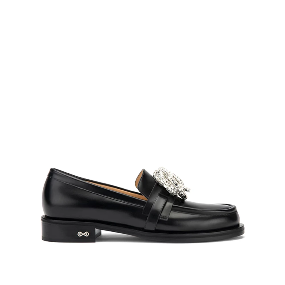 Mach & Mach Women's Black Loafers, 4 1/2 Uk, Classic Loafers