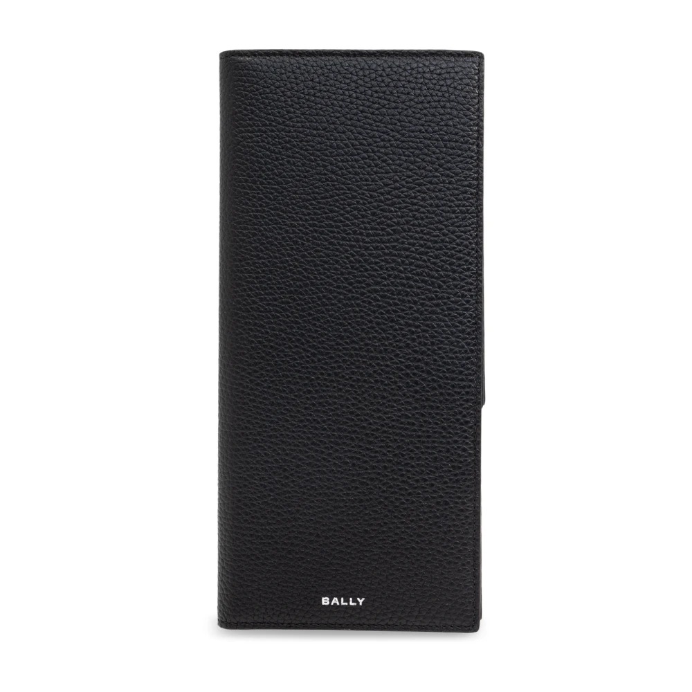Bally Leren Portemonnee met Logo Black Heren