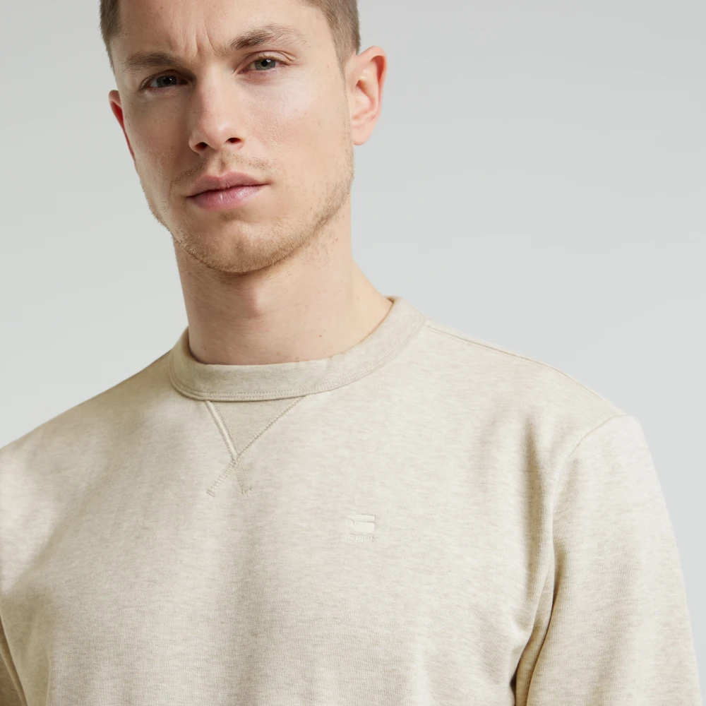 G-Star Nifous Sweater met Straight Fit White Heren