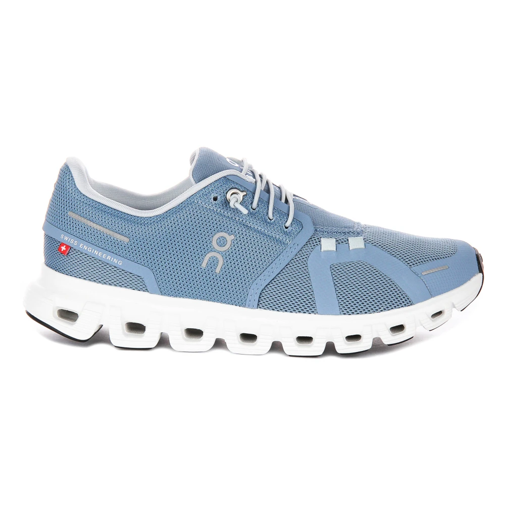 On Running Women's Blue Running Shoes,, Cloud 6 Cushioned Shoes Size 5