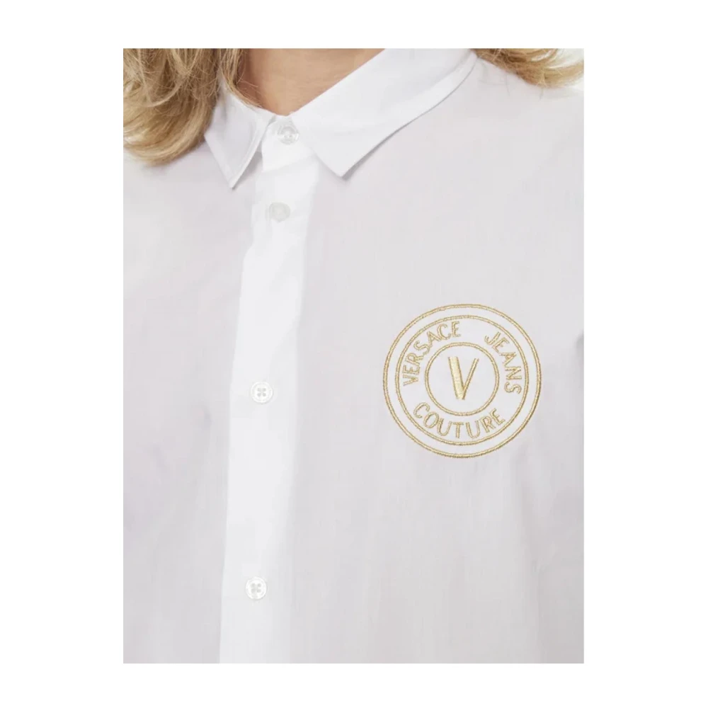 Versace Jeans Couture Katoenen Overhemden White Heren