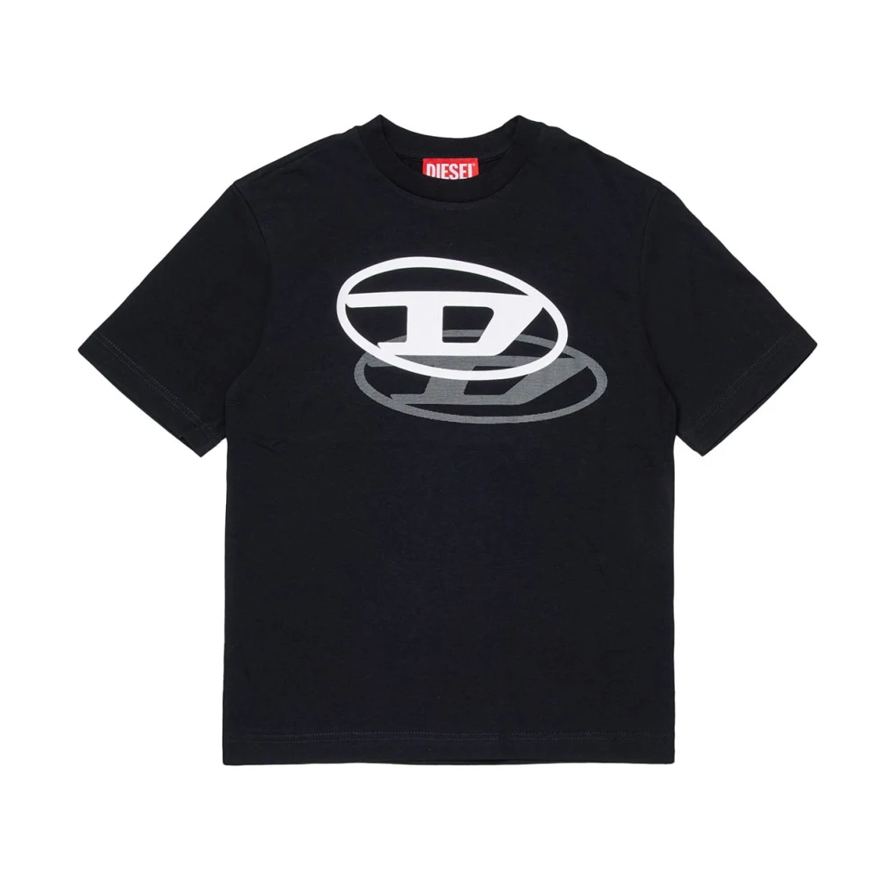 Diesel Boys Black Kids Short Sleeve T-Shirts, 10 Y, Pre-Owned Shirts