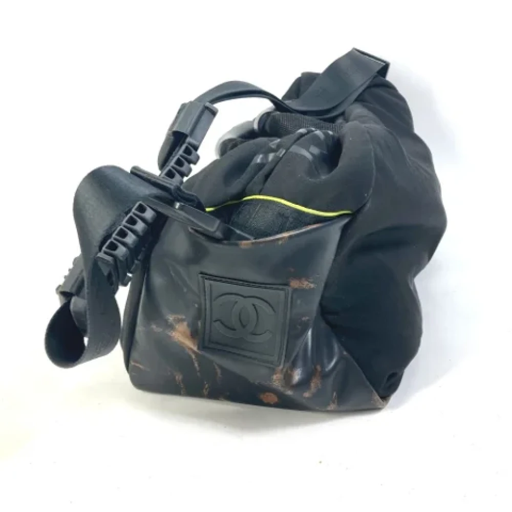 Chanel Vintage Pre-owned Canvas chanel-bags Black Dames