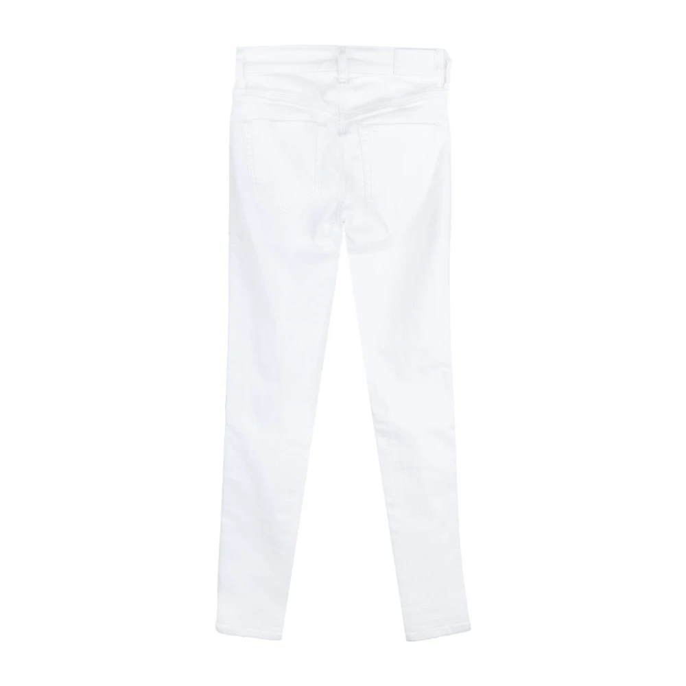 Diesel Damesjeans met knoop en rits White Dames