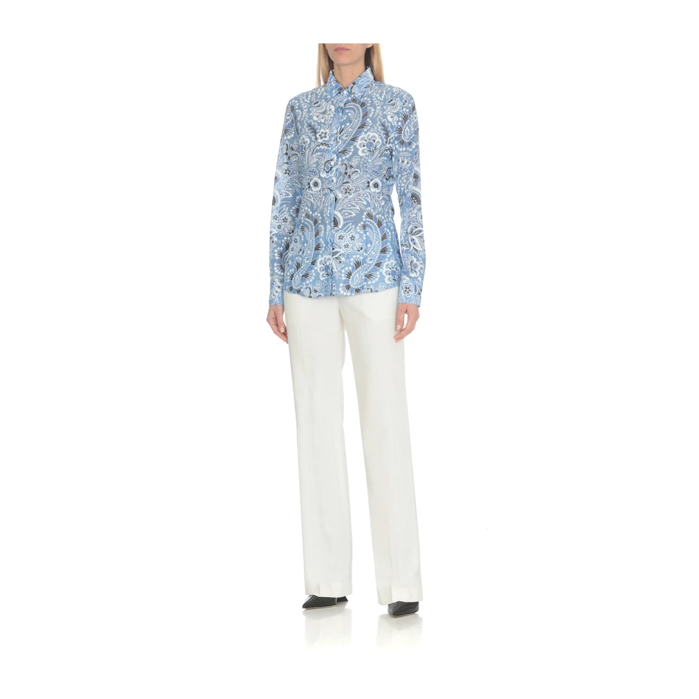 ETRO Casual Shirts Blue Dames