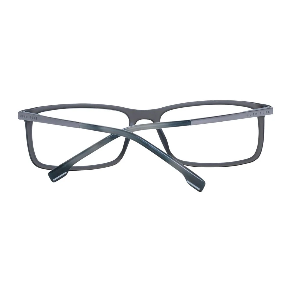 Hugo Boss Grijze Rechthoekige Optische Monturen voor Mannen Gray Heren