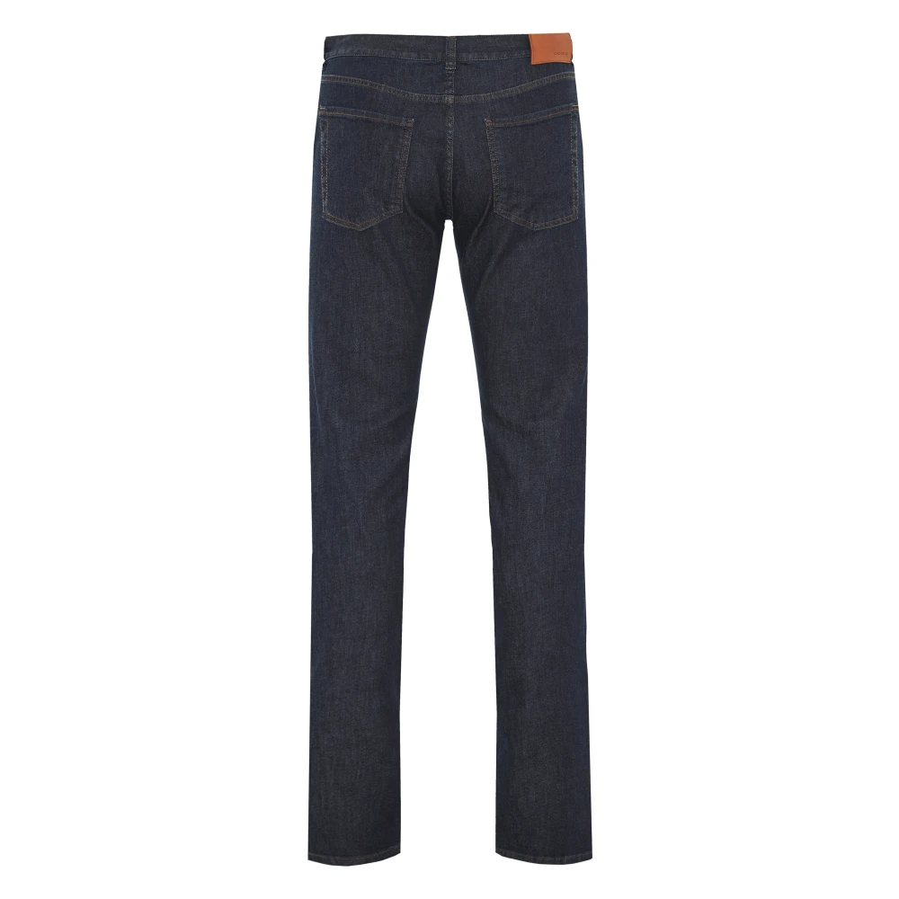 Canali Slim Fit Katoenen Jeans Blue Heren