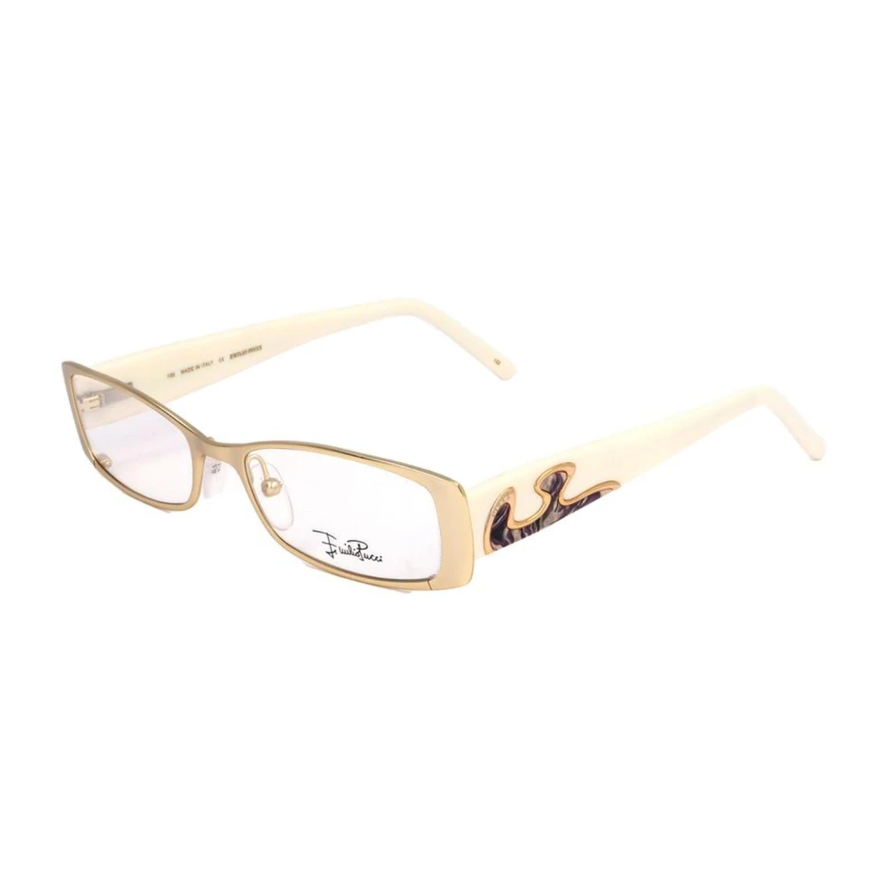 EMILIO PUCCI Gouden metalen montuurbril voor vrouwen Yellow Dames