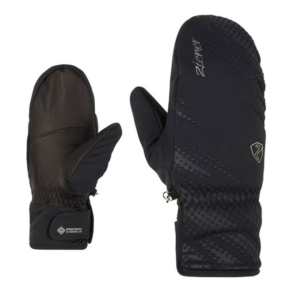 Ziener Zwarte wintersportwanten Black Dames