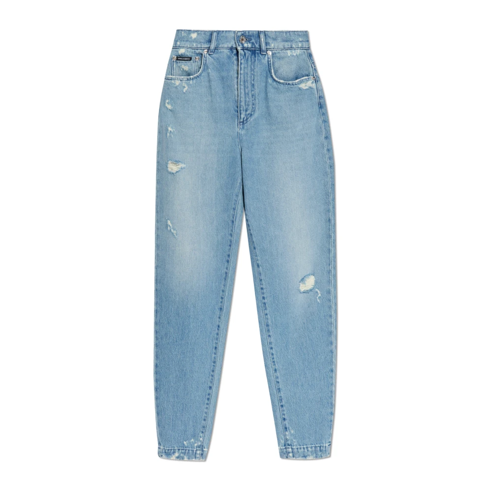 Dolce & Gabbana Jeans met logo Blue Dames