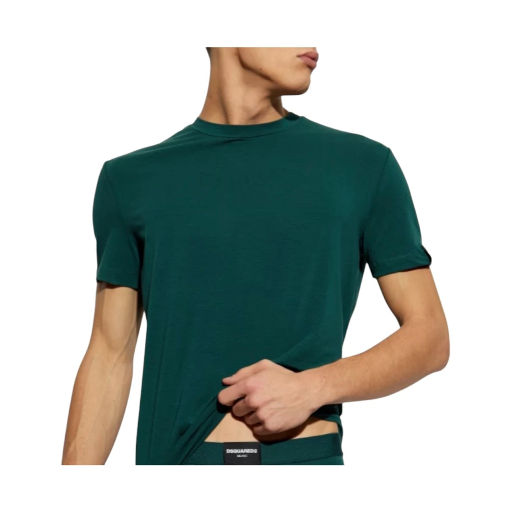 Dsquared2 Casual Katoenen T-shirt Green Heren