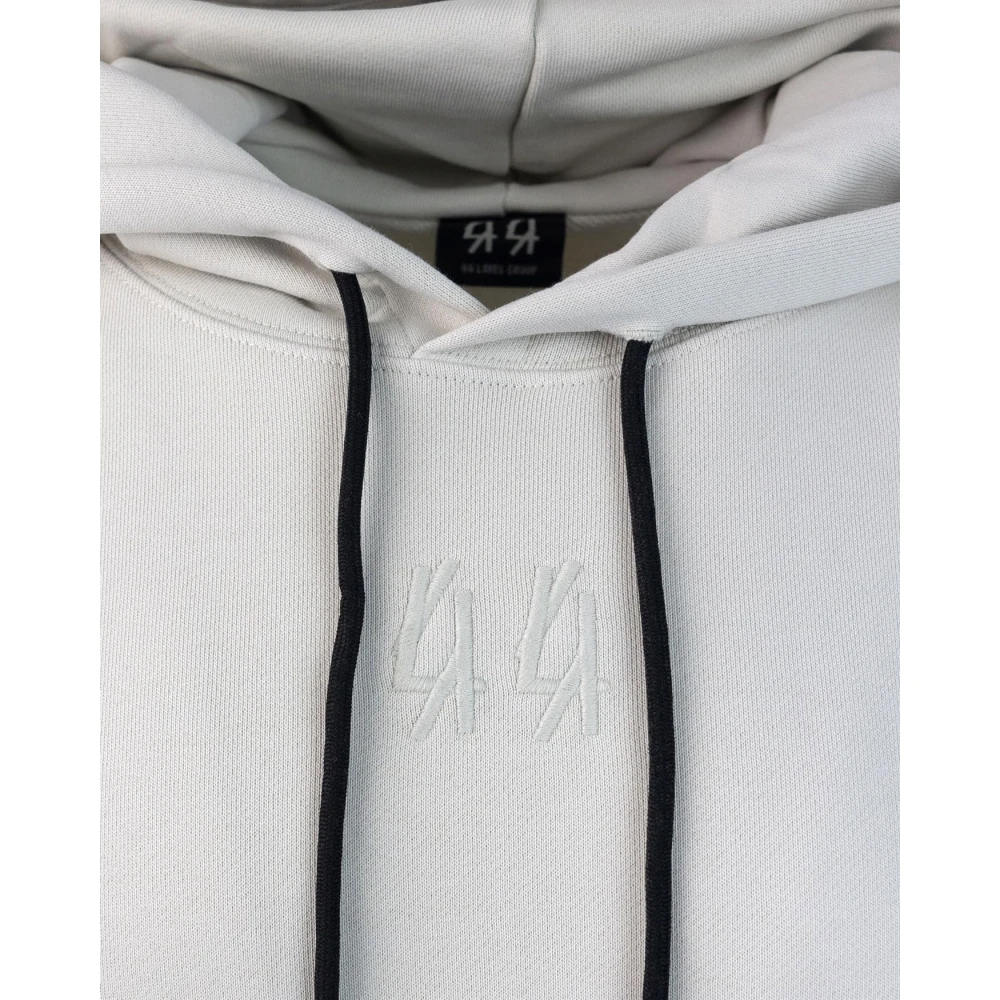44 Label Group Witte Logo Hoodie Sweater White Heren