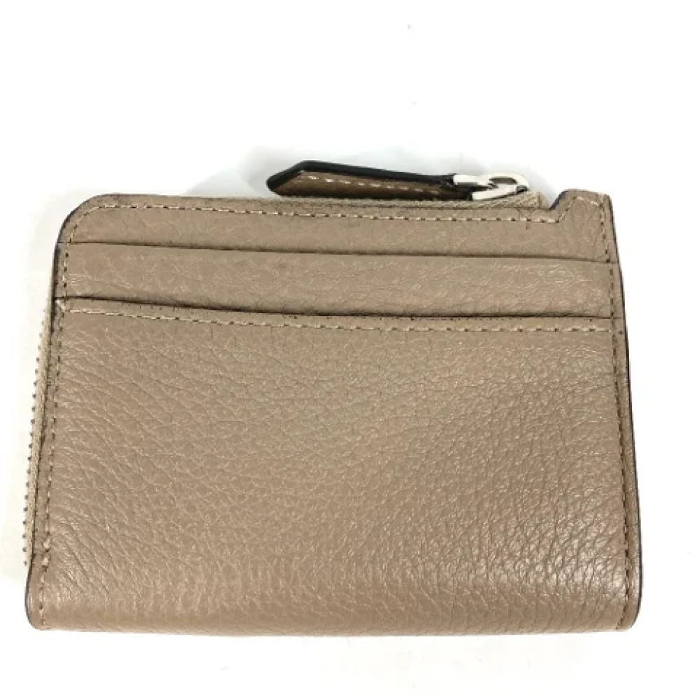 Fendi Vintage Pre-owned Leather wallets Beige Heren