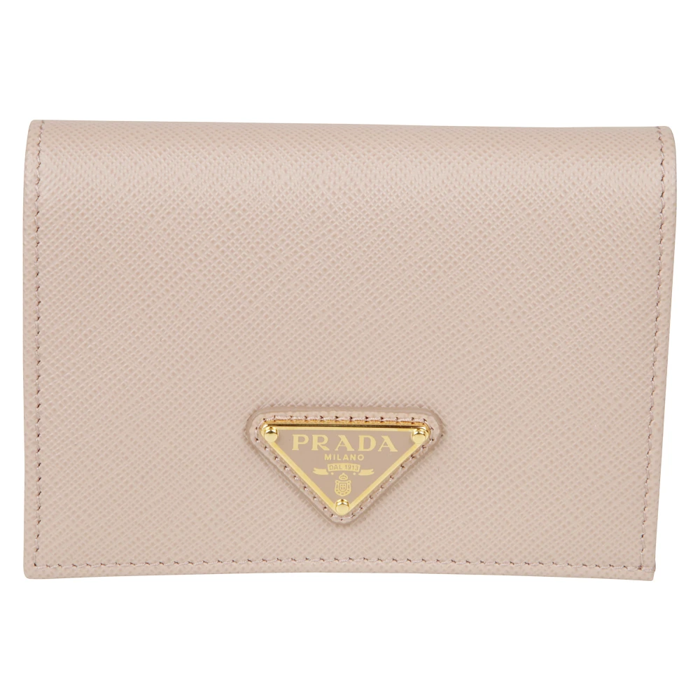 Prada Women's Pink Wallets & Cardholders, One Size, Small Saffiano Leather Wallet