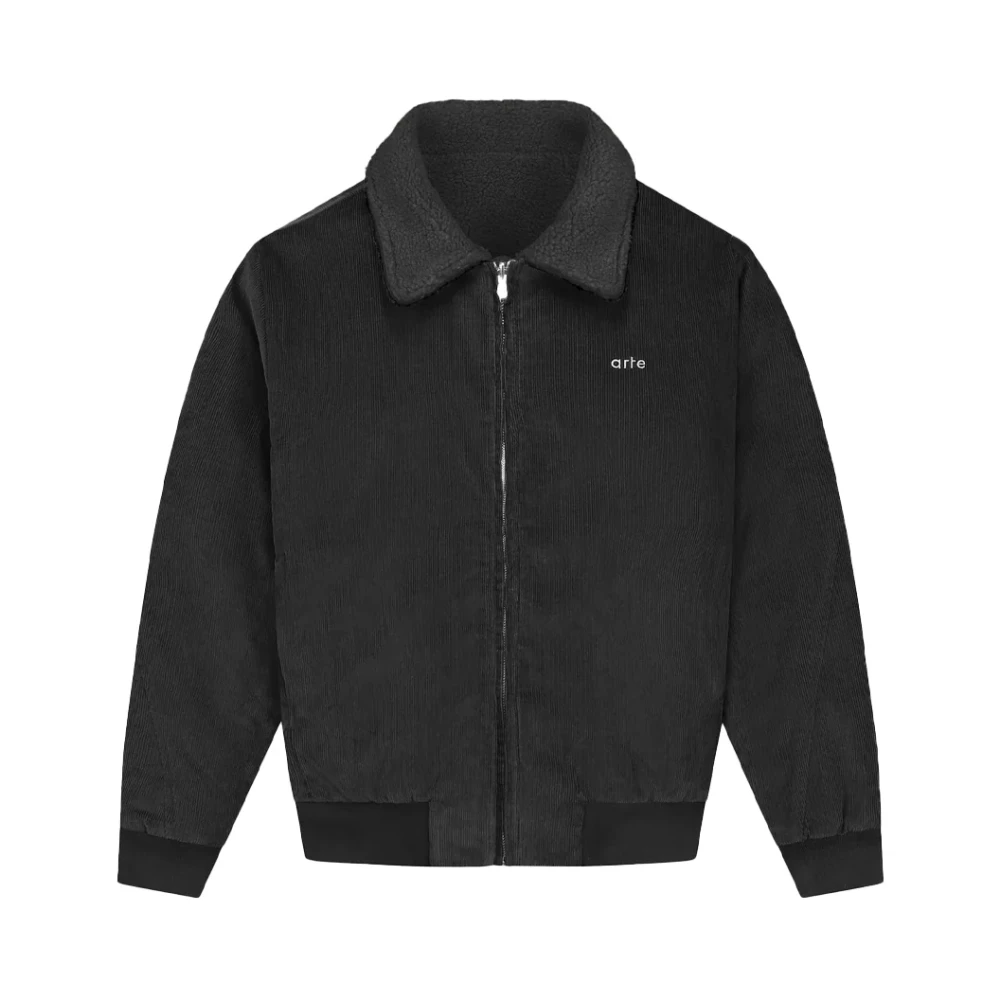 Arte Antwerp Omkeerbare Sherpa Fluweeljas Zwart Black Heren