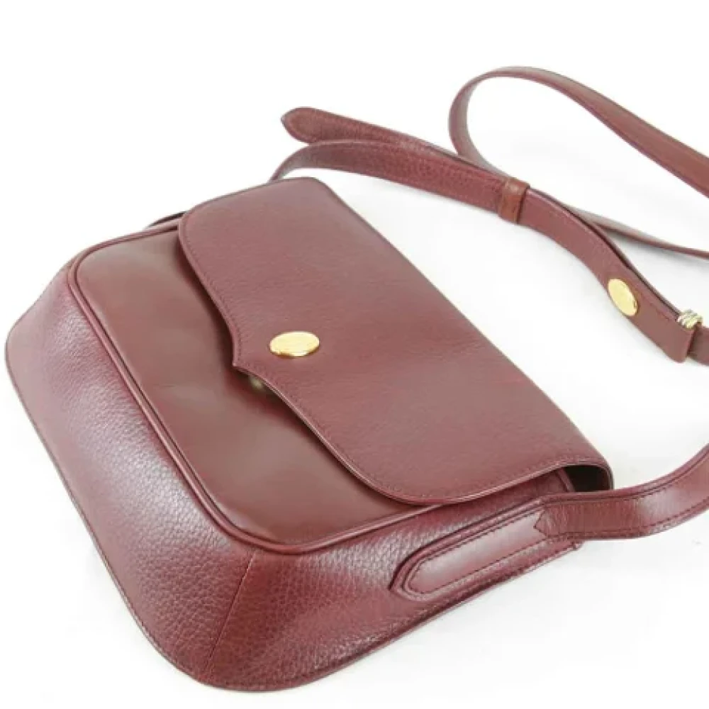 Cartier Vintage Pre-owned Leather shoulder-bags Red Dames