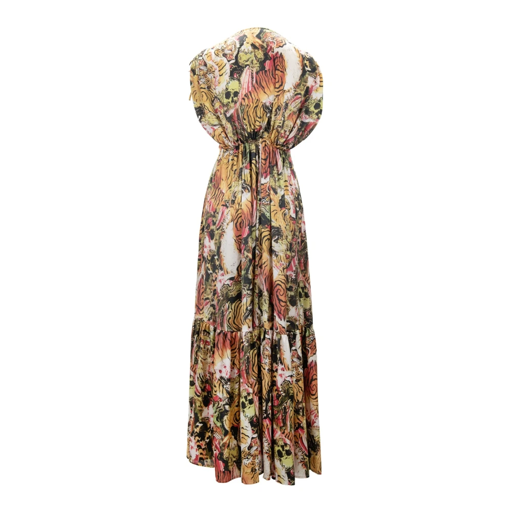 Aniye By V-hals Bedrukte Jurk van Polyester Multicolor Dames