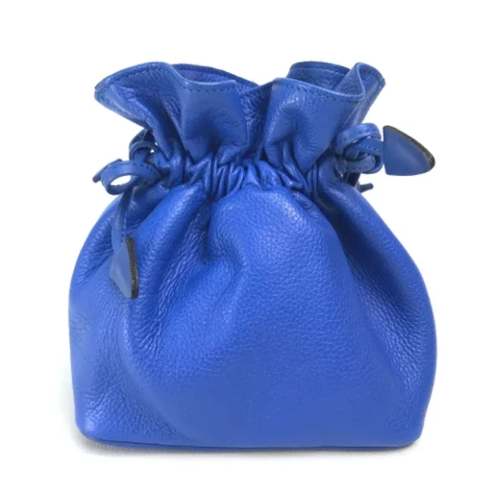 Celine Vintage Pre-owned Leather shoulder-bags Blue Dames