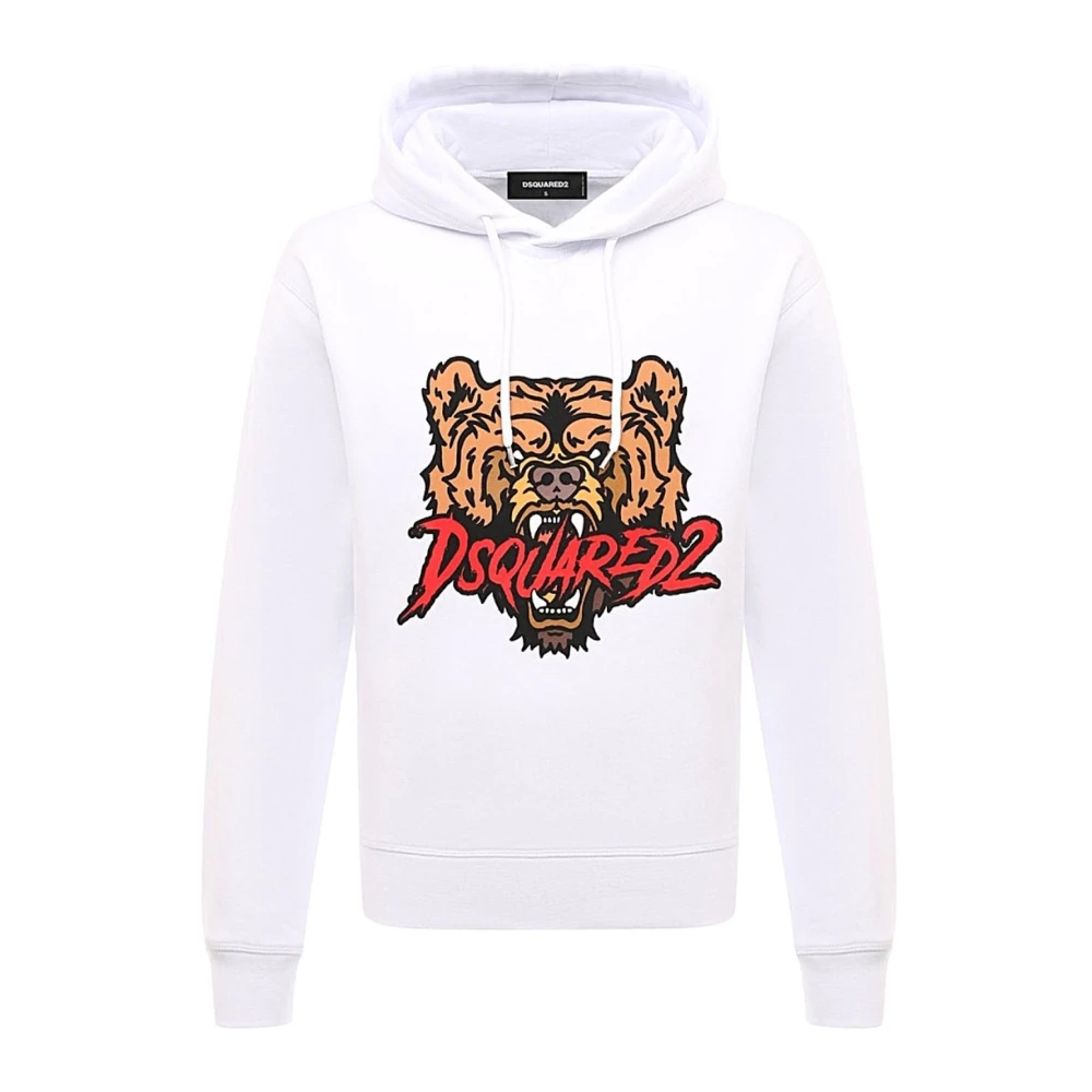 Dsquared2 Men's White Hoodies, M, Felpa
