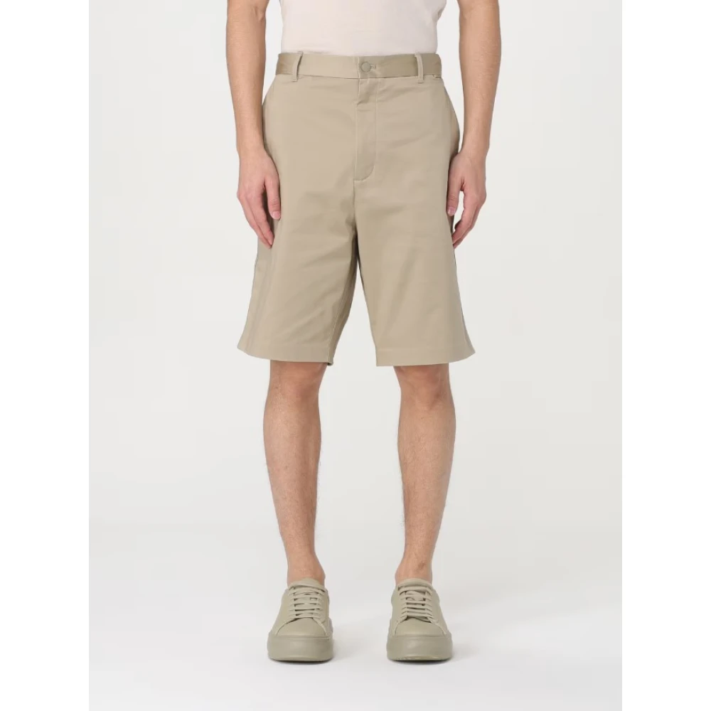 Calvin Klein Heren Regular Straight Sateen Stretch Shorts Beige Heren