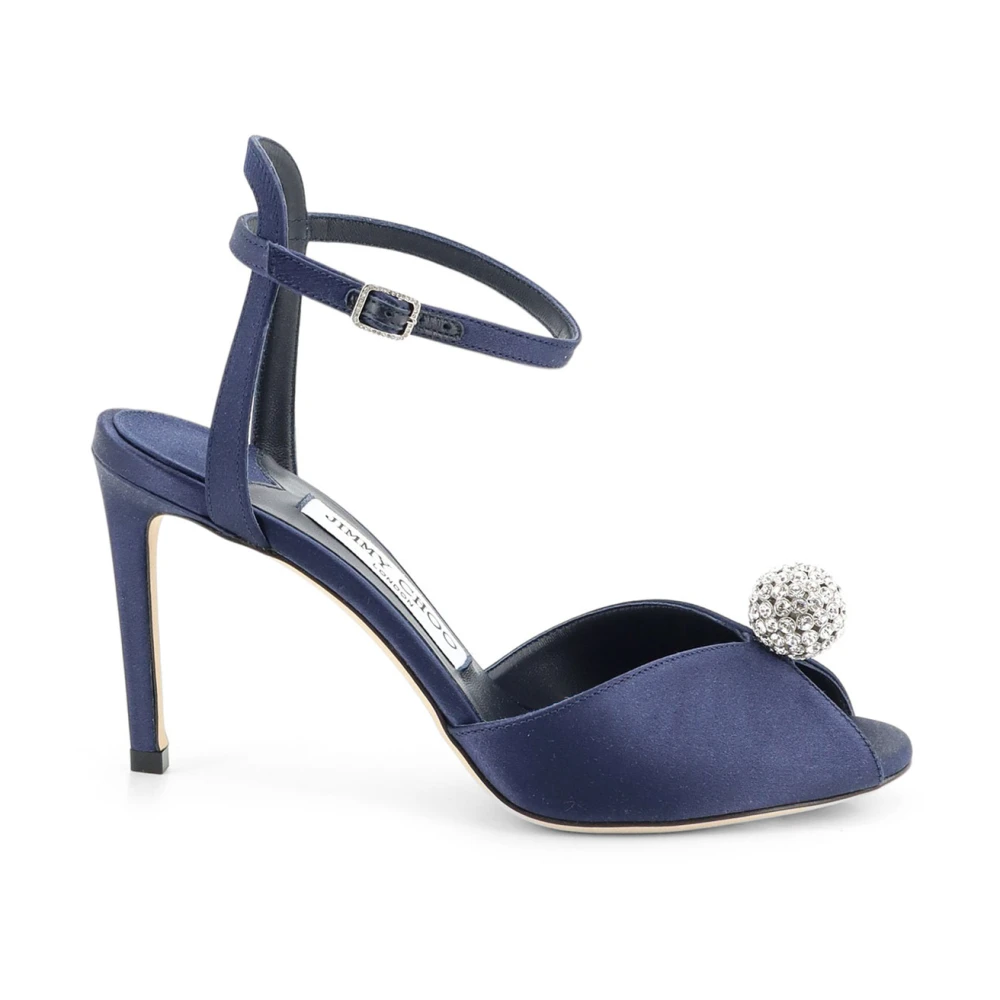 Jimmy Choo Women's Blue Sacora 85 Sandals - High Heel Sandals - 3 Uk - Shoes