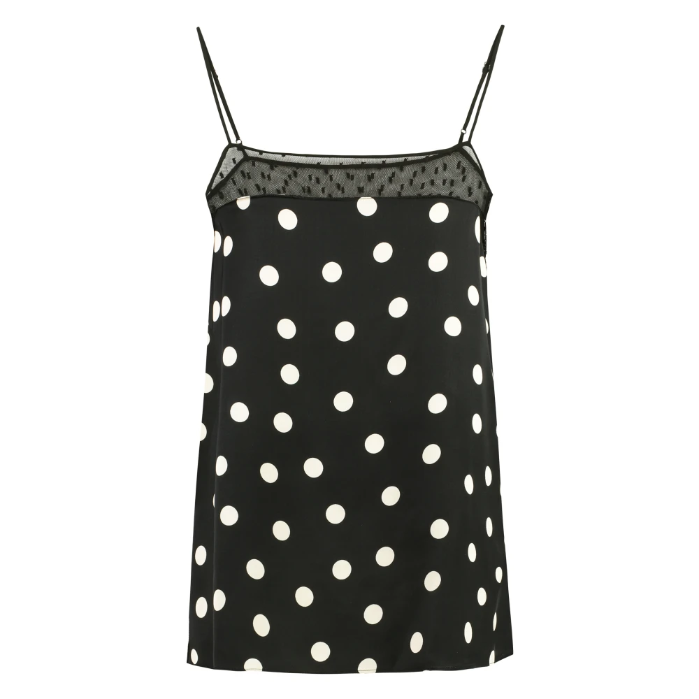 Stella Mccartney Polka-dot Viscose Top Black Dames