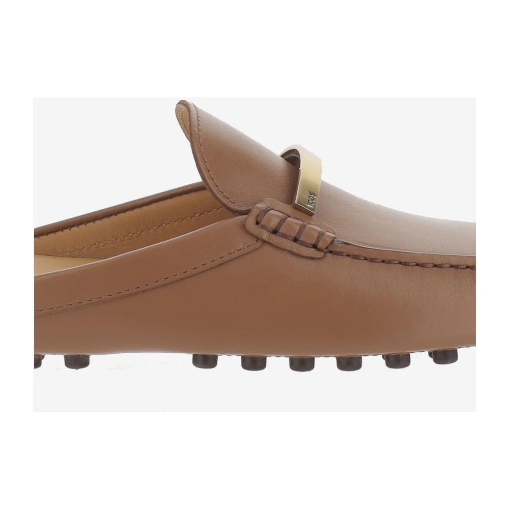 TOD'S Stijlvolle Leren Schoenen voor Mannen Brown Dames