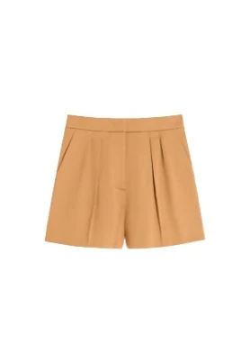 Stretch shorts i bomullssatin