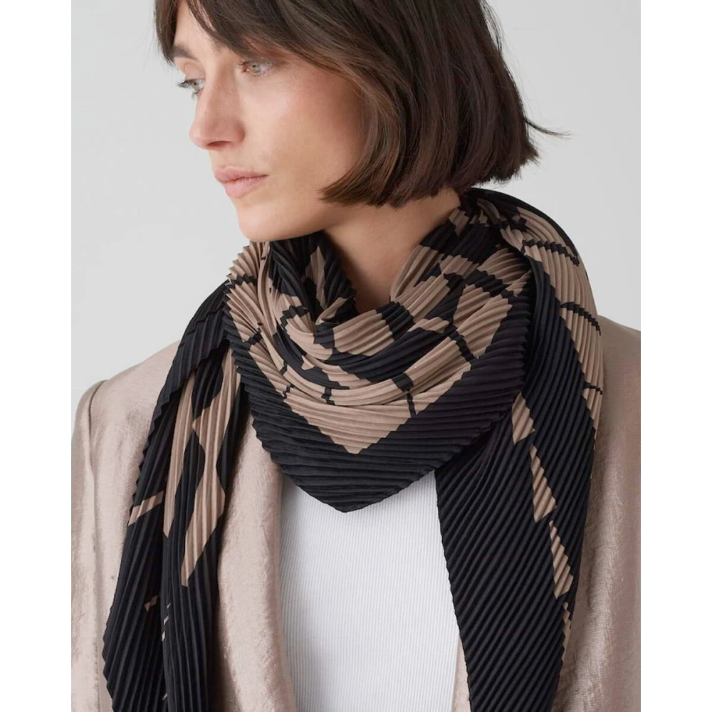 Opus Wervel Sjaal Black Dames