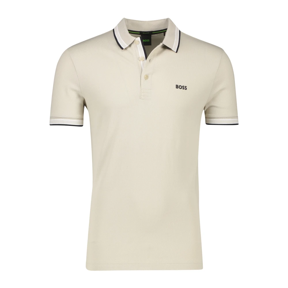 Hugo Boss Beige Polo Met Korte Mouwen Beige Heren