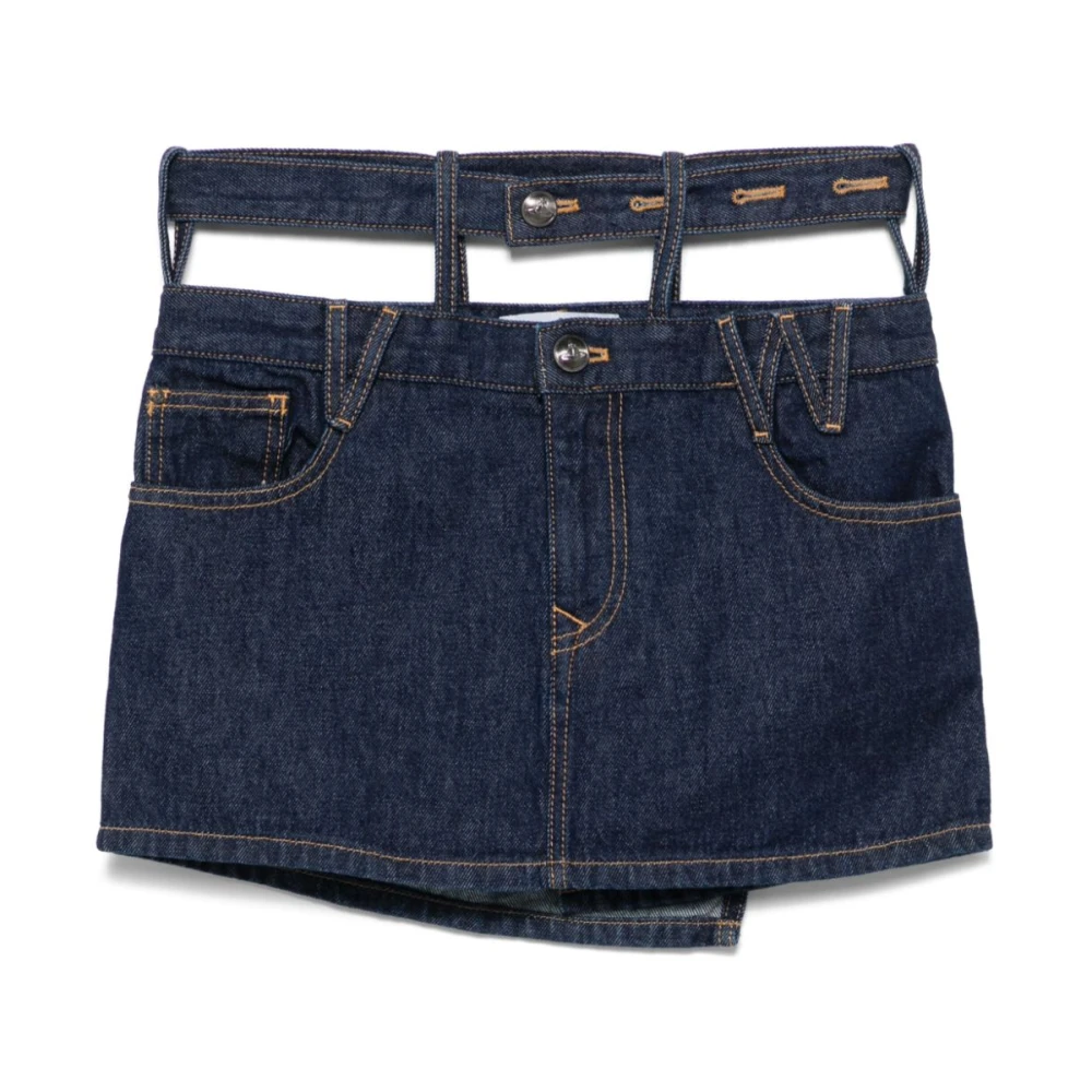 Vivienne Westwood Blauwe Denim Rok met Contraststiksels Blue Dames