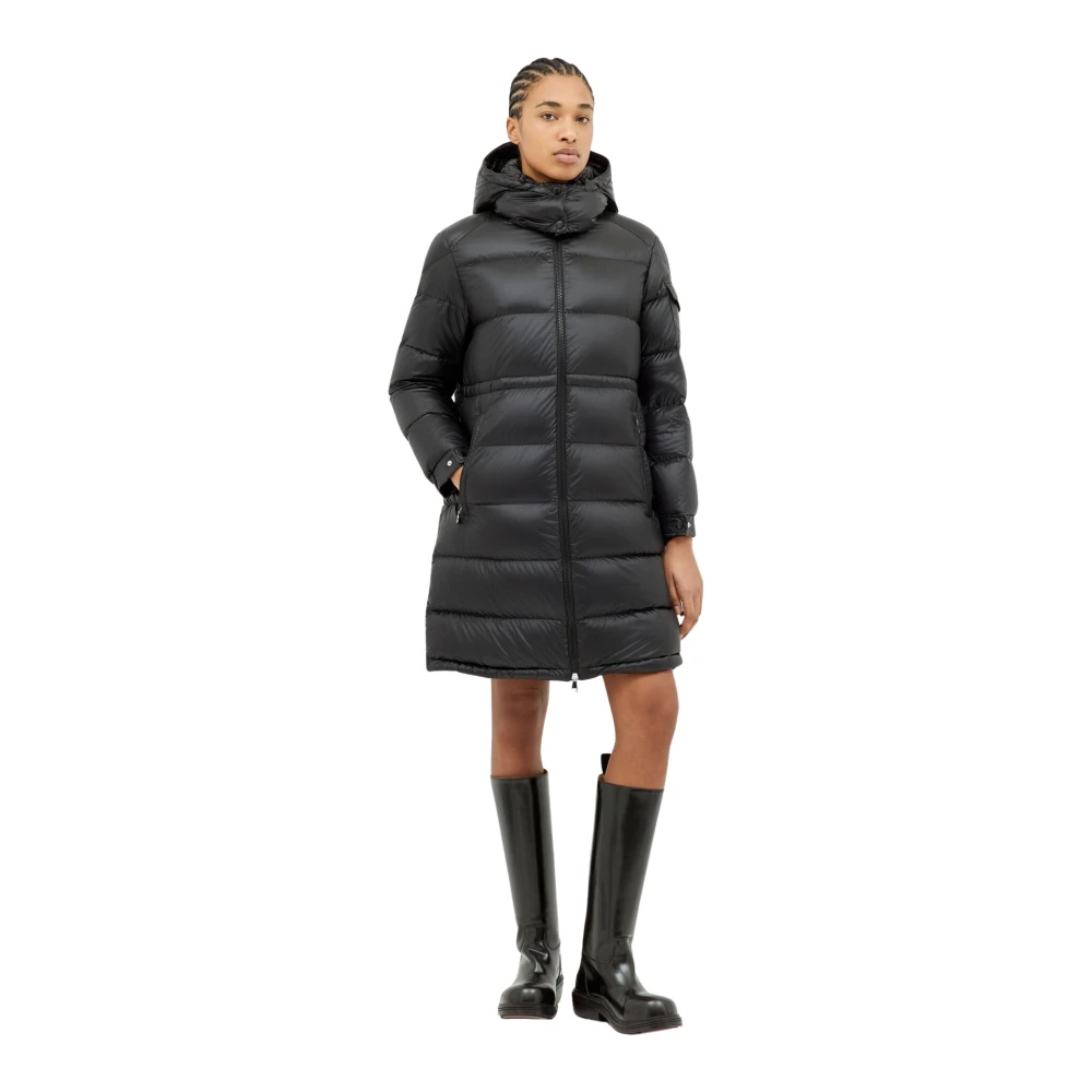 Moncler Hooded Down Jacket Black Dames