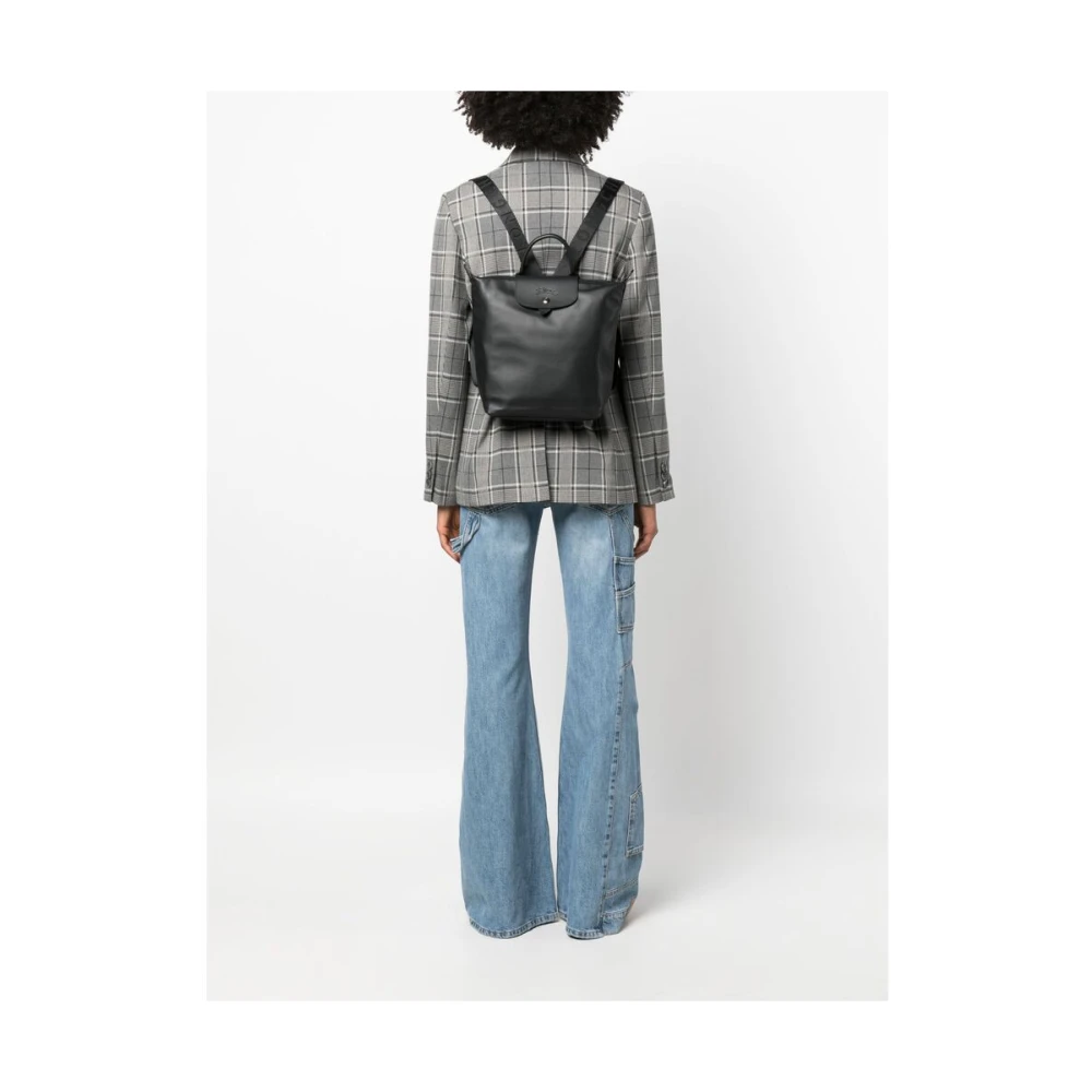 Longchamp Paris Leren Rugzak Black Dames